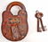 ALCATRAZ DEATH ROW CAST IRON PADLOCK W/ KEYS - 3" X 5"
