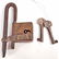 CONFEDERATE STATES OF AMERICA AMMO BOX LOCK W/ KEYS -