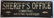TOMBSTONE SHERIFFS OFFICE CAST IRON PLAQUE - 8.25" X