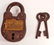 NY INSANE ASYLUM CAST IRON GATE PADLOCK - 2.5" X 1.5"
