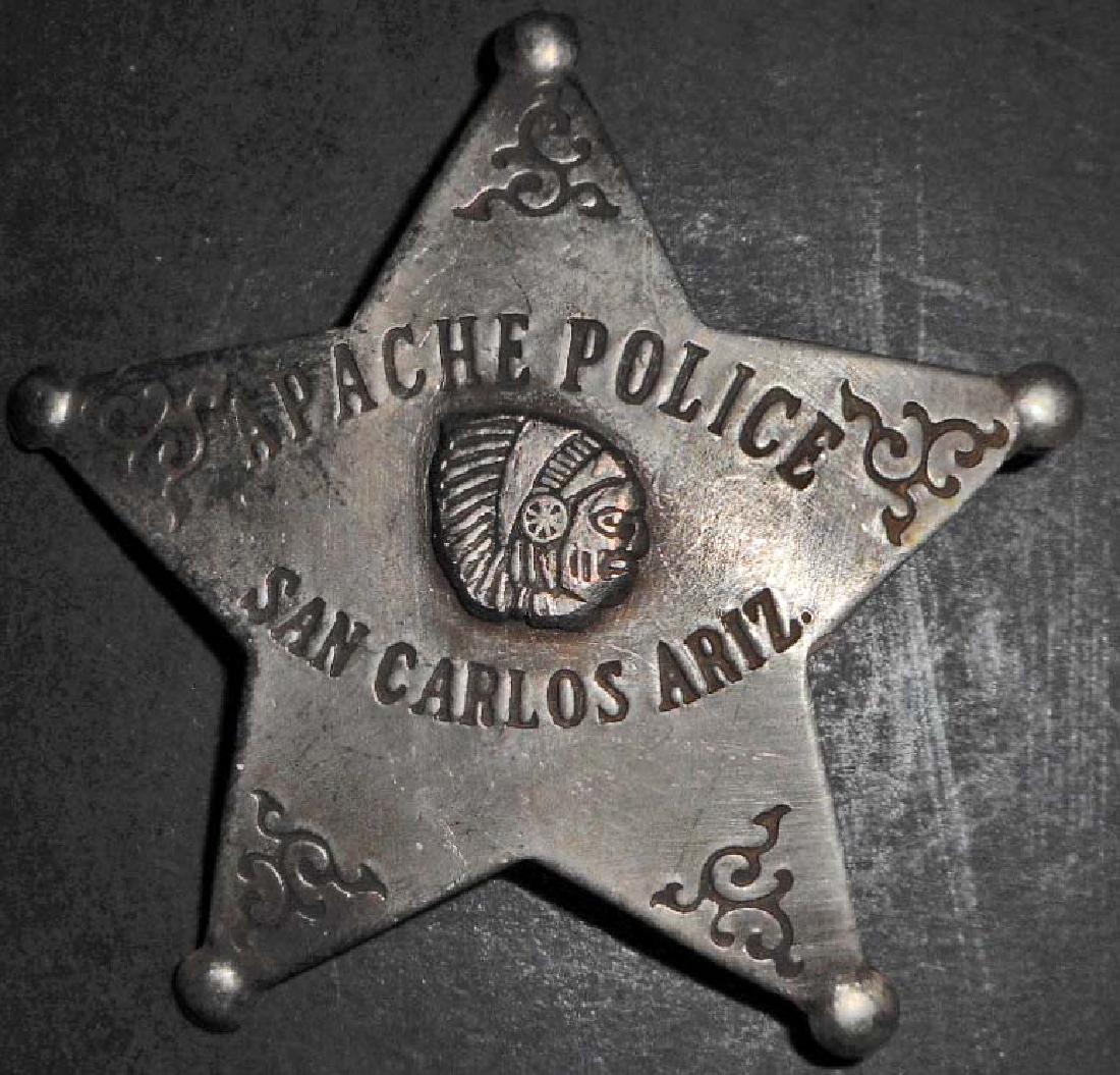 SAN CARLOS ARIZ. APACHE POLICE 5 POINT STAR BADGE: N/A