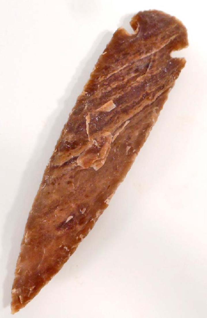 LARGE OHIO FLINT SPEARHEAD KNIFE BLADE / ARROWHEAD: 5.1" long