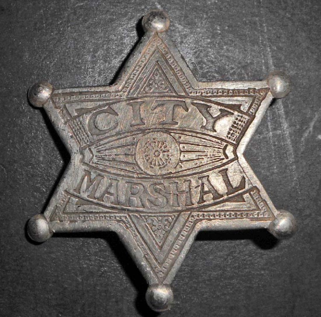 CITY MARSHAL 6 POINT STAR BADGE: N/A