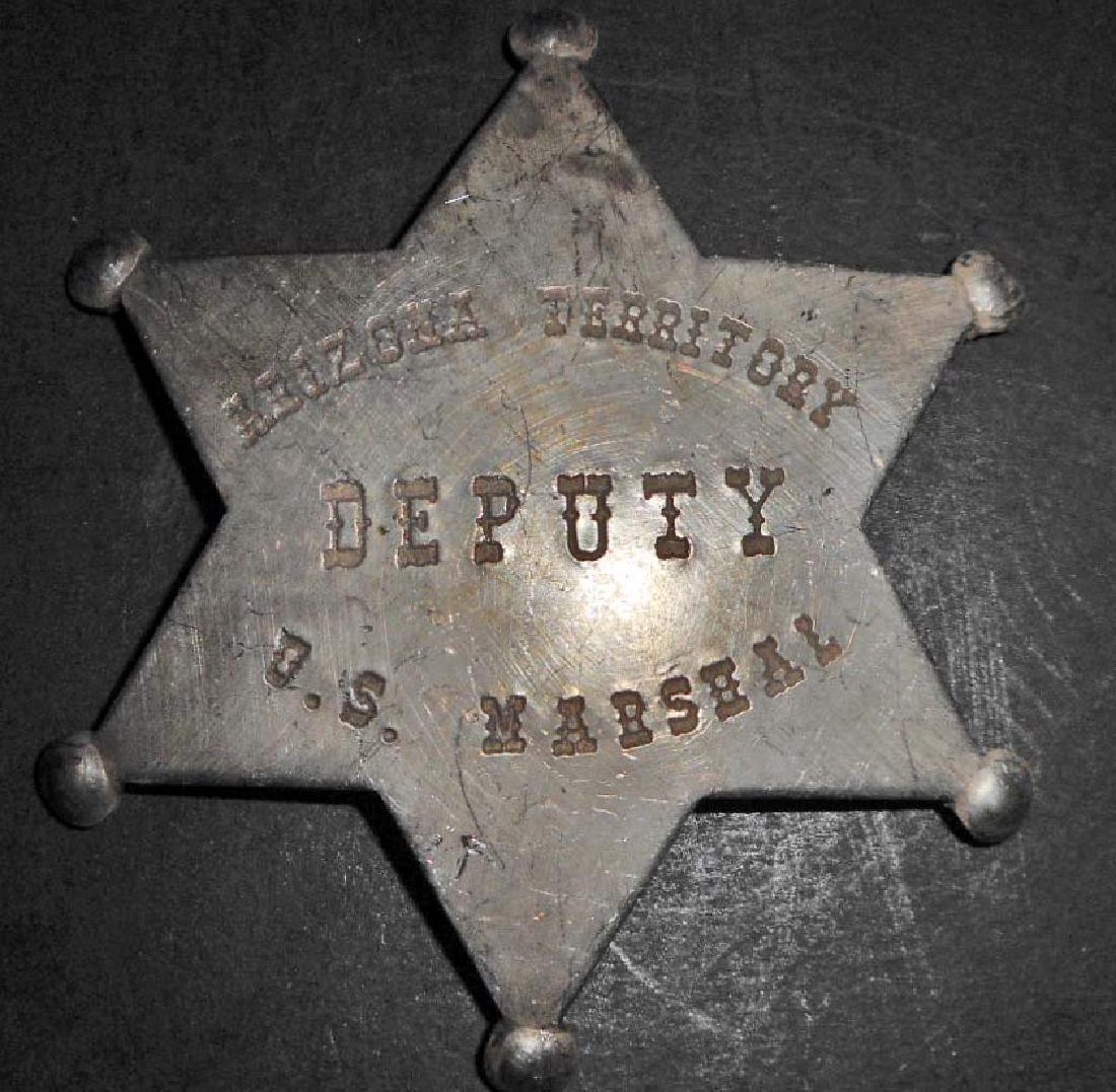ARIZONA TERRITORY US MARSHAL DEPUTY 6 POINT STAR BADGE: N/A