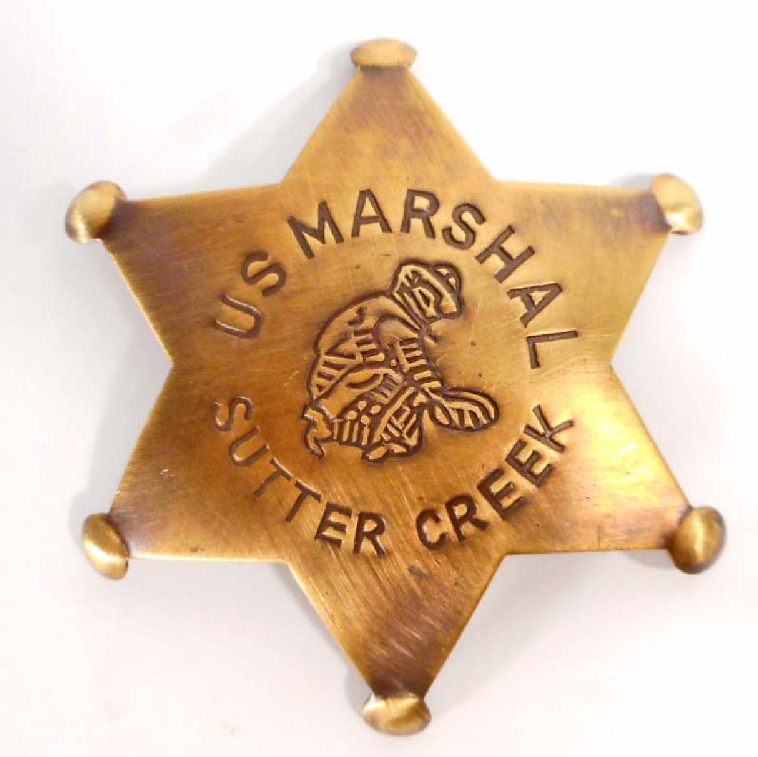 SUTTER CREEK US MARSHAL 6 POINT STAR BADGE: N/A