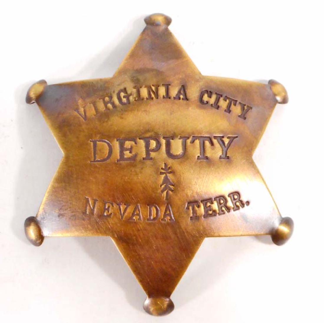 VIRGINIA CITY NEVADA TERR. DEPUTY 6 POINT STAR BADGE: N/A