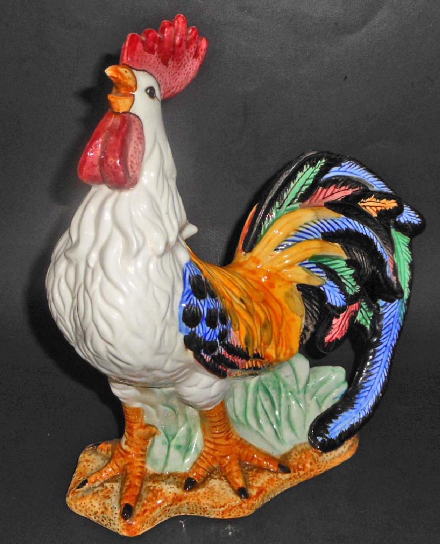 VINTAGE LARGE BEAUTIFUL ROOSTER FIGURINE / STATUE (1 of 1)