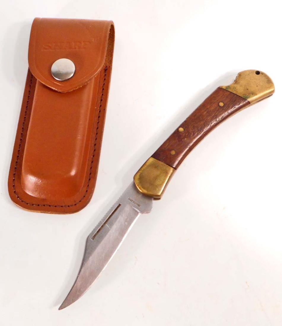 VINTAGE FOLDING KNIFE W/ SHEATH (1 of 1)