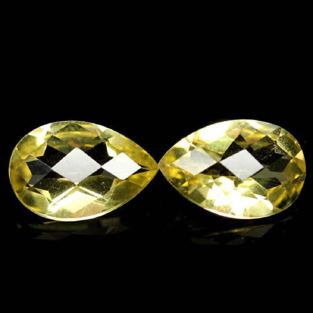 PAIR OF 5.20 CTS OF LEMON YELLOW AFRICAN QUARTZ: N/A