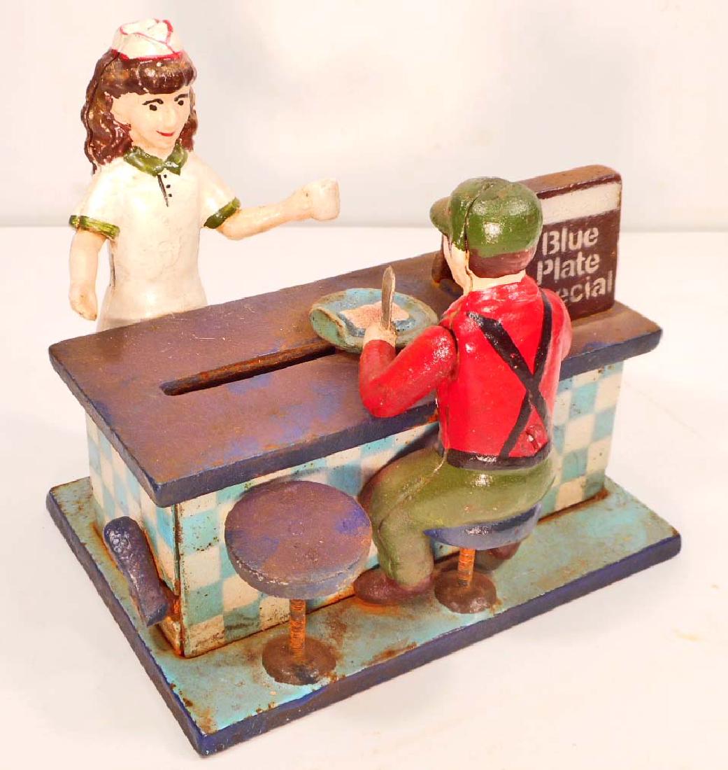 CAST IRON DINER MECHANICAL BANK (1 of 1)