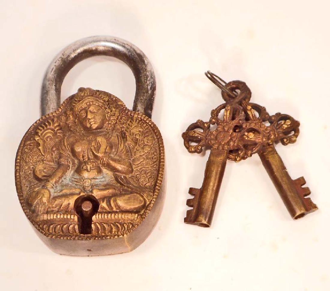BRASS GARUDA PADLOCK W/ KEYS (1 of 1)