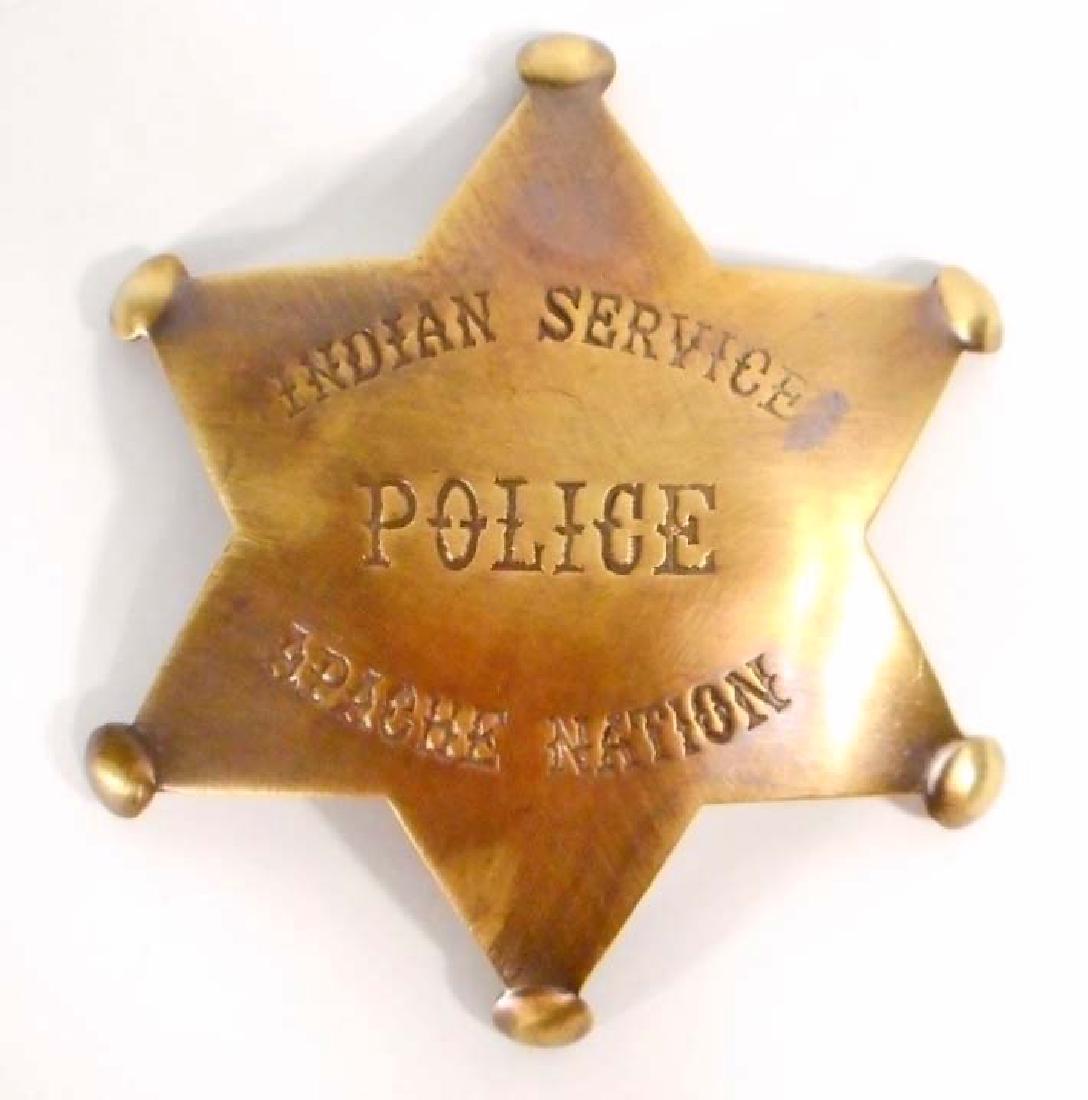 INDIAN SERVICE APACHE NATION POLICE 6 POINT STAR BADGE (1 of 1)