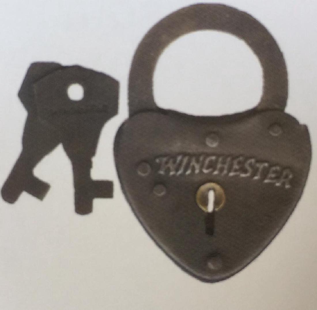 WINCHESTER HEART LOCK W/ KEYS STEEL AND BRASS - 2.25" X: N/A