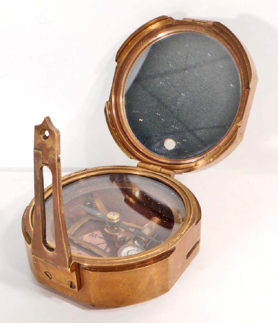 CSA CONFEDERATE STATES SOLID BRASS COMPASS - 3" DIAM: N/A