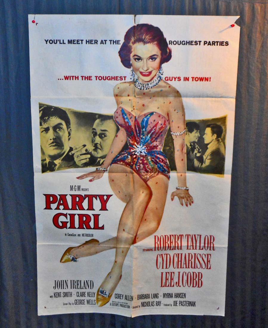 VINTAGE 1958 PARTY GIRL 1 SHEET MOVIE POSTER: Robert Taylor, Cyd Charisse, Lee Cobb - 27" x 41"