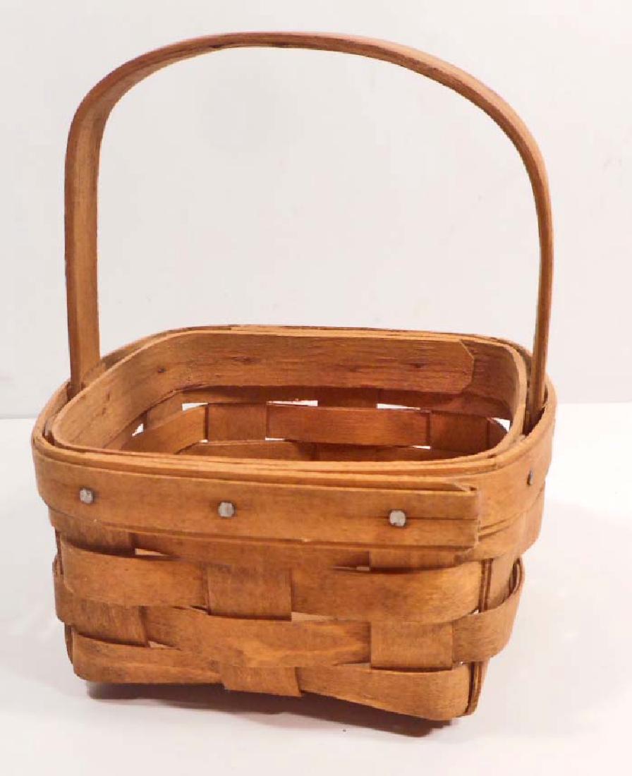 VINTAGE SIGNED LONGABERGER BASKET W/ HANDLE (1 of 1)