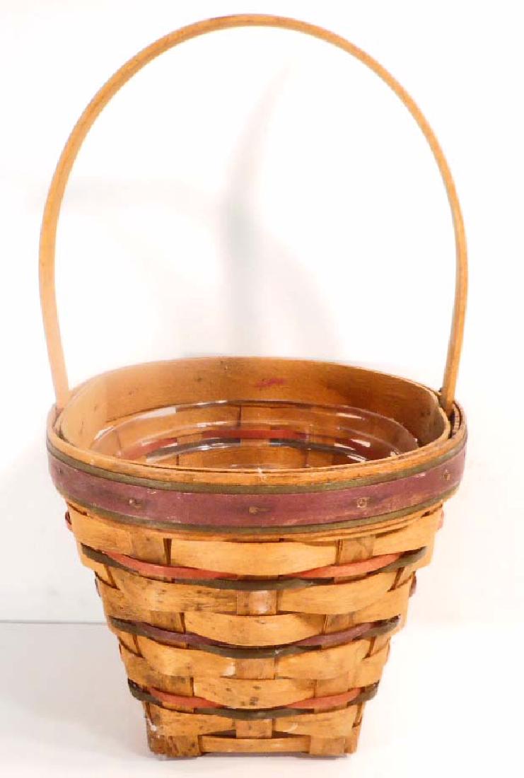 VINTAGE LONGABERGER BASKET W/ HANDLE - SIGNED (1 of 1)