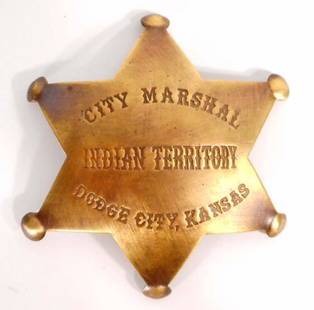 INDIAN TERRITORY CITY MARSHAL DODGE CITY KANSAS 6 POINT: N/A