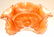 VINTAGE ORANGE CARNIVAL GLASS RUFFLED DISH - 8.5" DIAM.