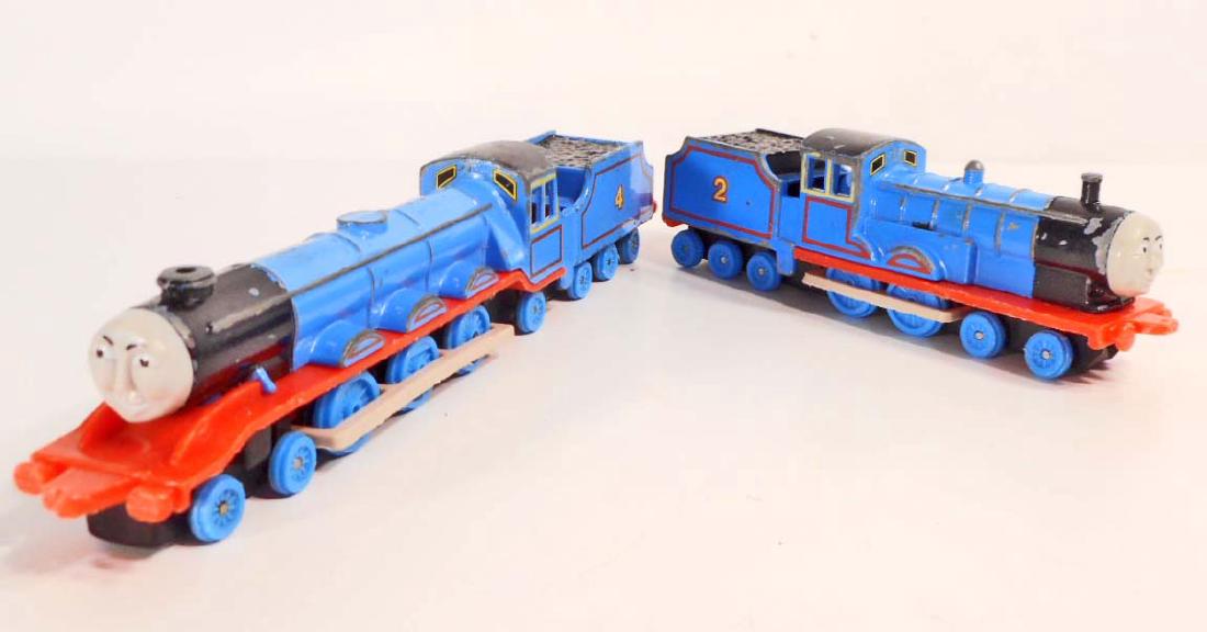 LOT OF 2 VINTAGE ERTL THOMAS THE TANK TRAIN ENGINES: The biggest One (1) is 7" long