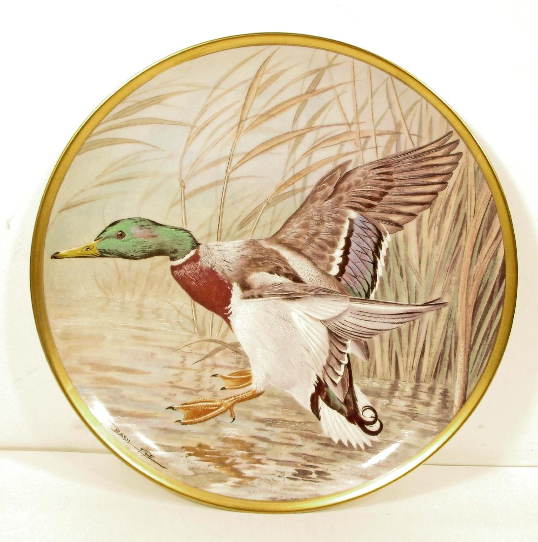 VINTAGE BASIL EDE WATER BIRDS OF THE WORLD MALLARD: 9" diameter