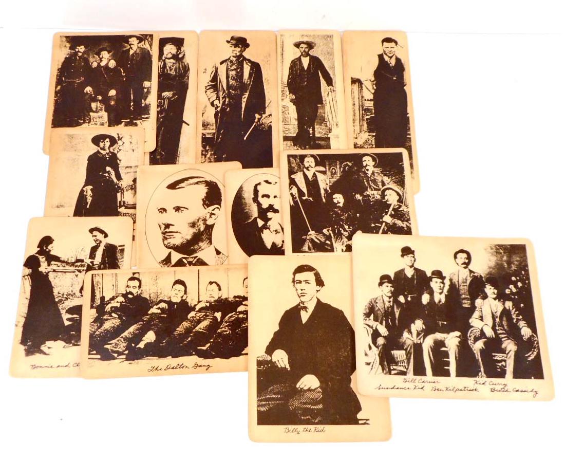 LOT OF 13 PHOTOS OF OLD WEST OUTLAWS: N/A