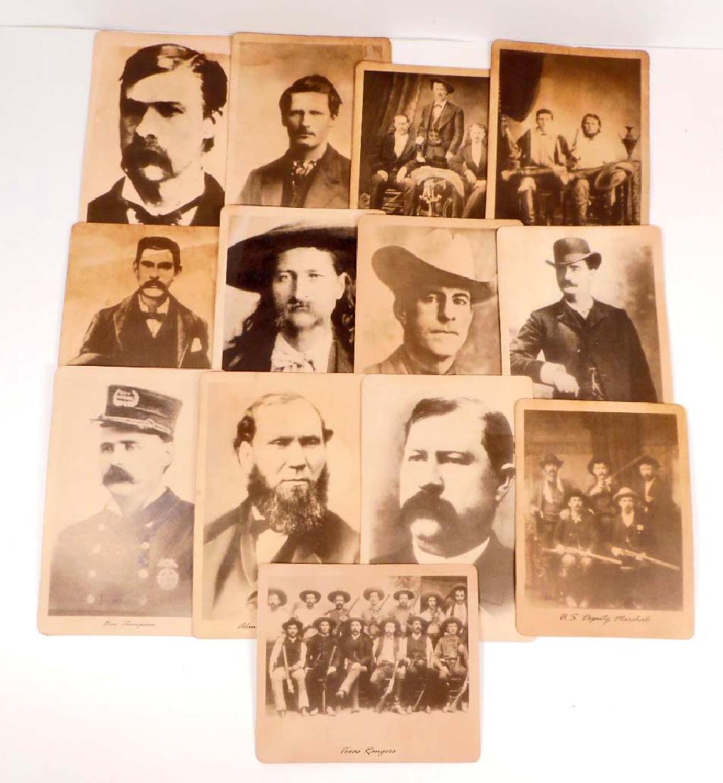 LOT OF 13 PHOTOS OF OLD WEST LAWMEN AND HEROES: N/A