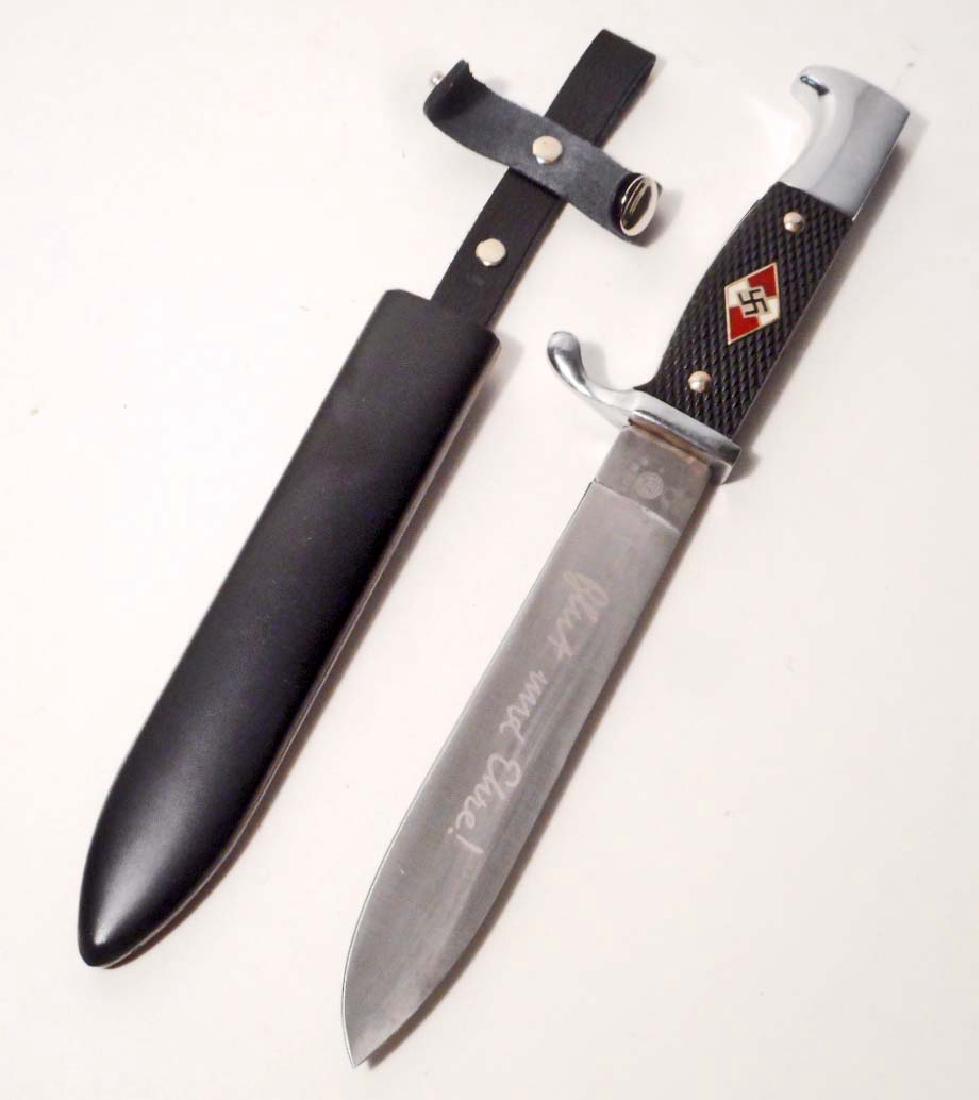 GERMAN HITLER YOUTH KNIFE W/ SHEATH REPLICA