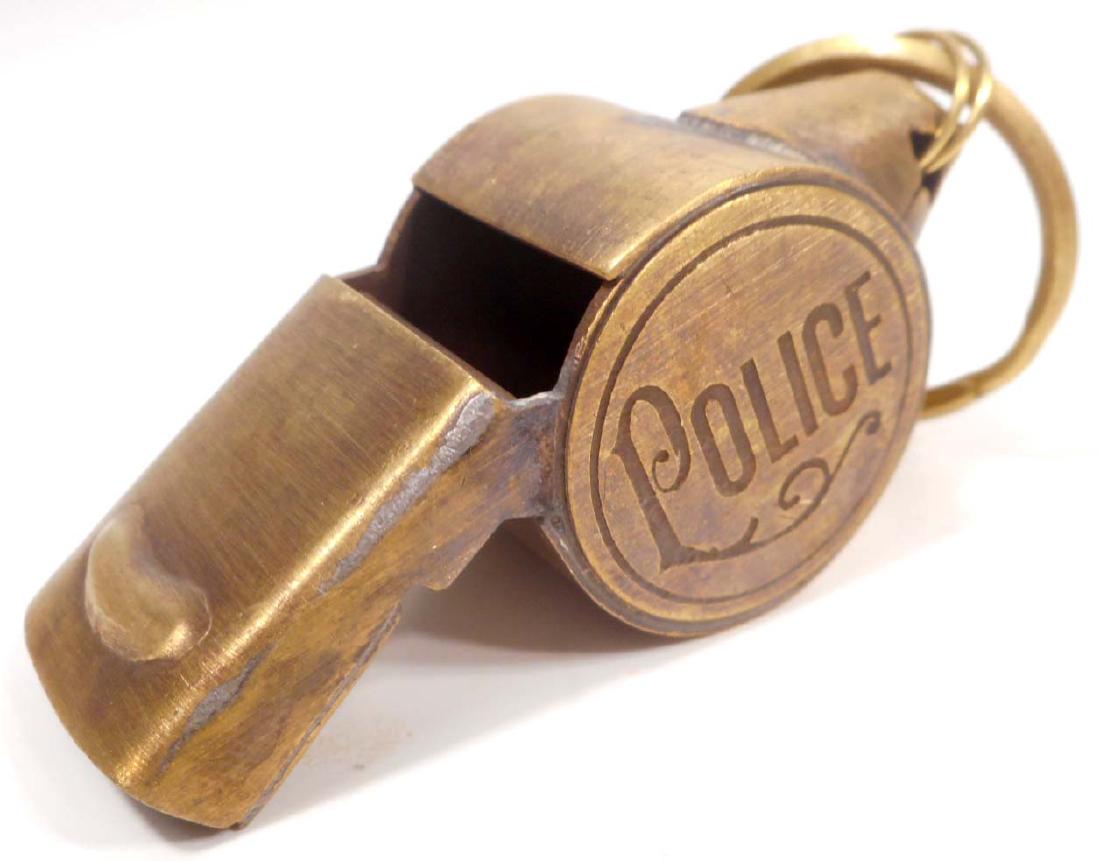 POLICE BRASS WHISTLE: N/A
