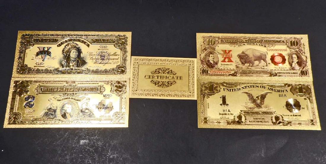 24K GOLD RARE CURRENCY SET W/ COA (1 of 2)