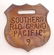 SOUTHERN PACIFIC RAILROAD METAL SHIELD WATCH FOB