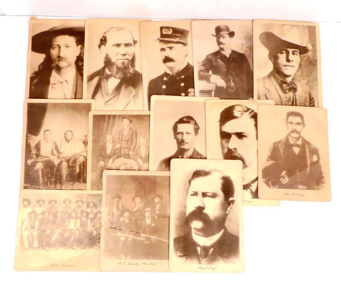 LOT OF 13 PHOTOS OF OLD WEST LAWMEN AND HEROES: N/A