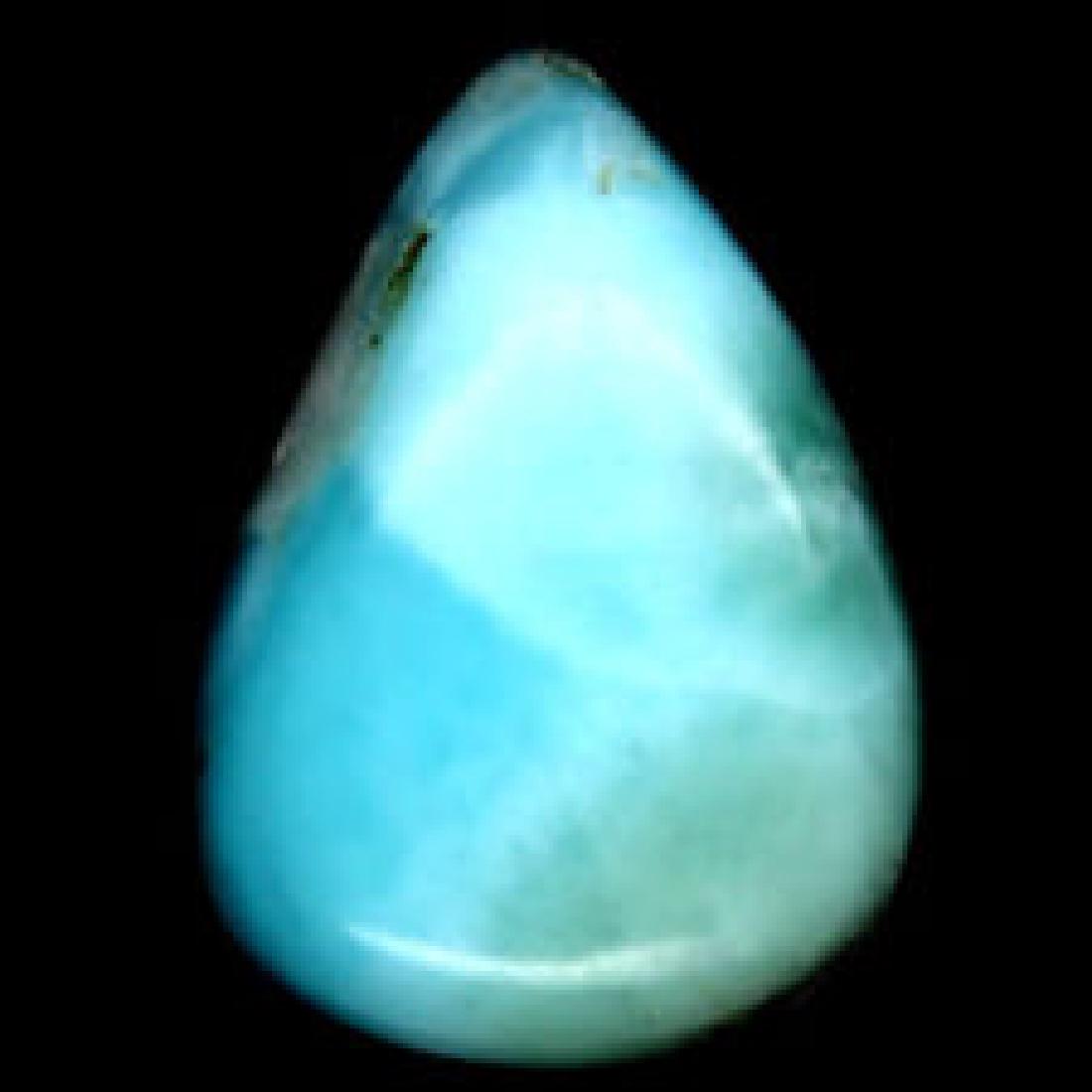 6.23 CT NATURAL! BLUE DOMINICAN REPUBLIC LARIMAR PEAR: N/A