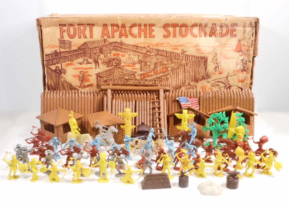 C. 1950'S MARX FORT APACHE STOCKADE PLAYSET IN THE: 1950's Marx Fort Apache Stockade playset in the original box.