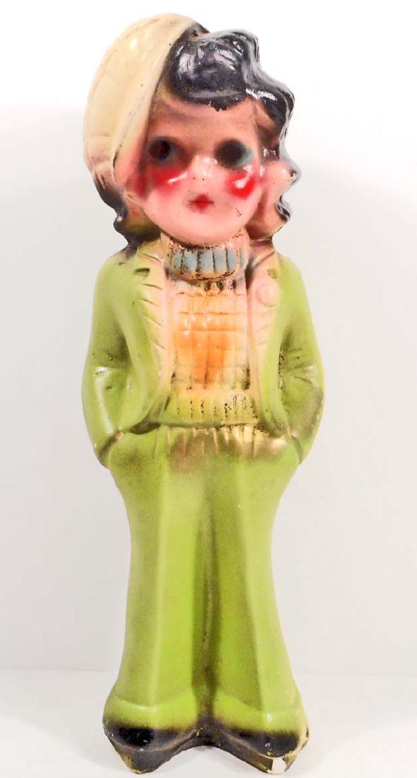VINTAGE C. 1950'S SWEATER GIRL CARNIVAL CHALKWARE: 14.5" tall