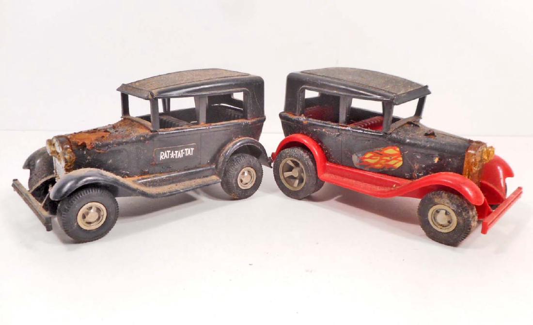 LOT OF 2 VINTAGE TONKA TOY CARS: Each 4" long