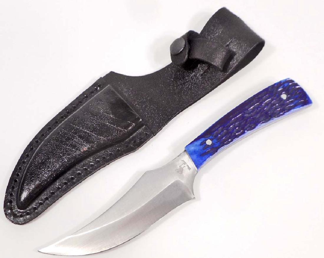 WHITETAIL CUTLERY FISHING KNIFE W/ SHEATH & BLUE JIG: 7" long - New in the Box