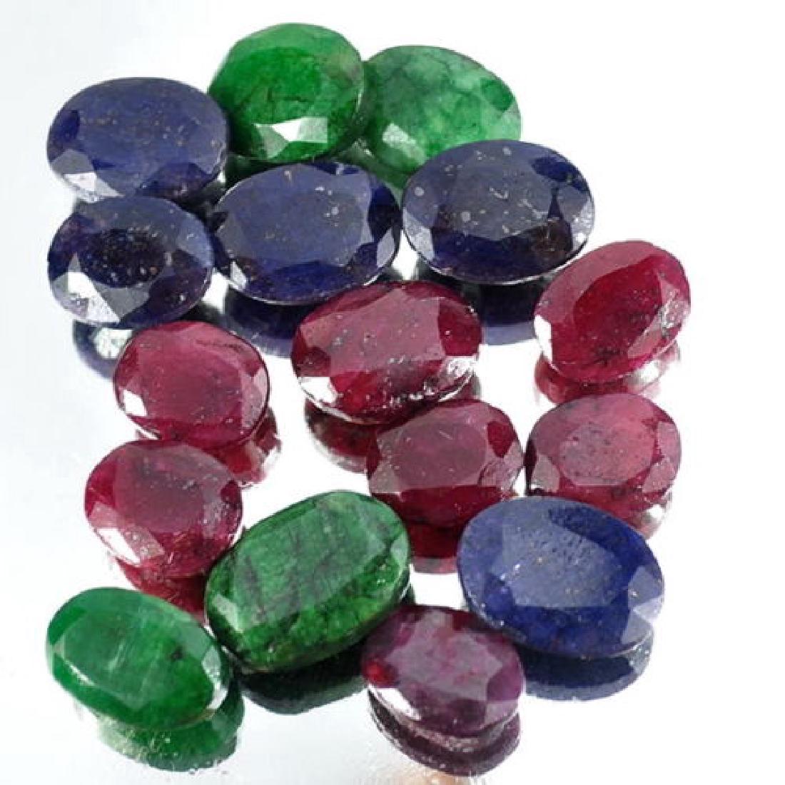 LOT OF 145 Ct+ African Ruby Sapphire Brazilian Emeralds: N/A