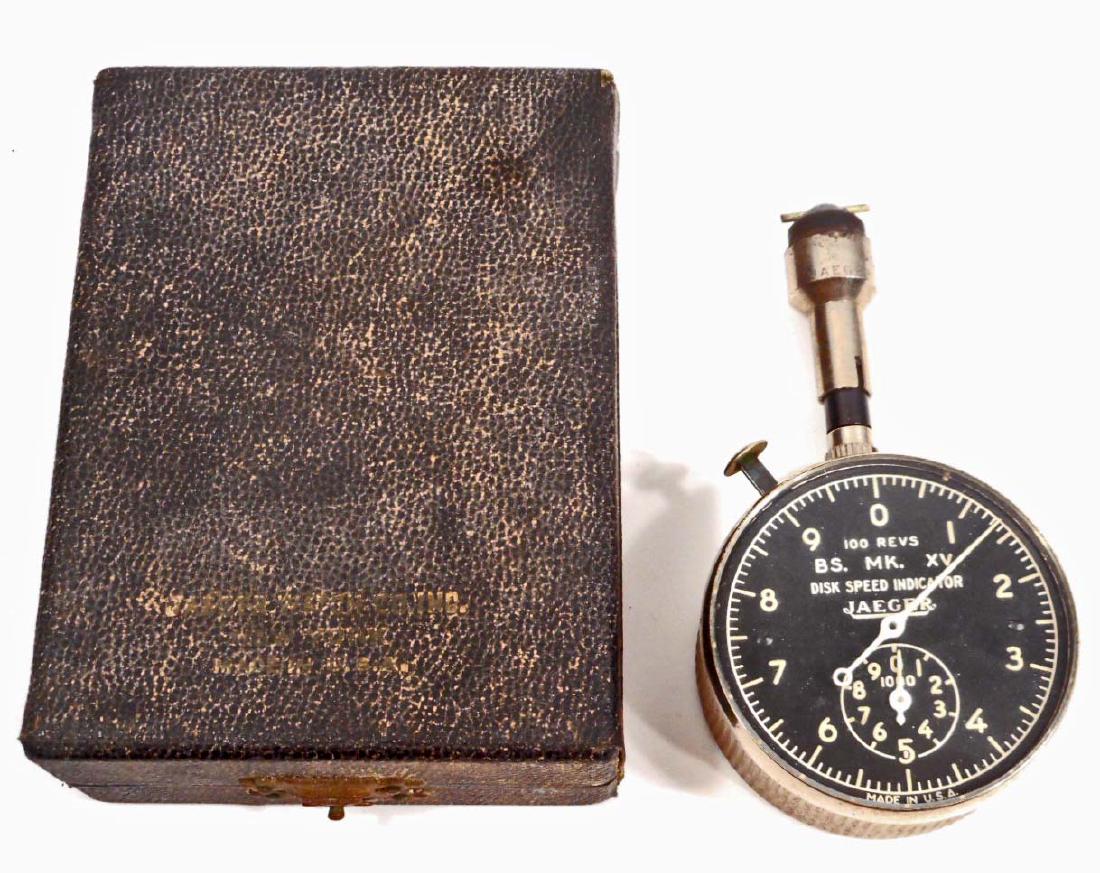 WW2 US AIR FORCES JAEGER DISK SPEED INDICATOR FOR: Comes in the original red velvet lined case. Has a silver US Air Forces tag on the back