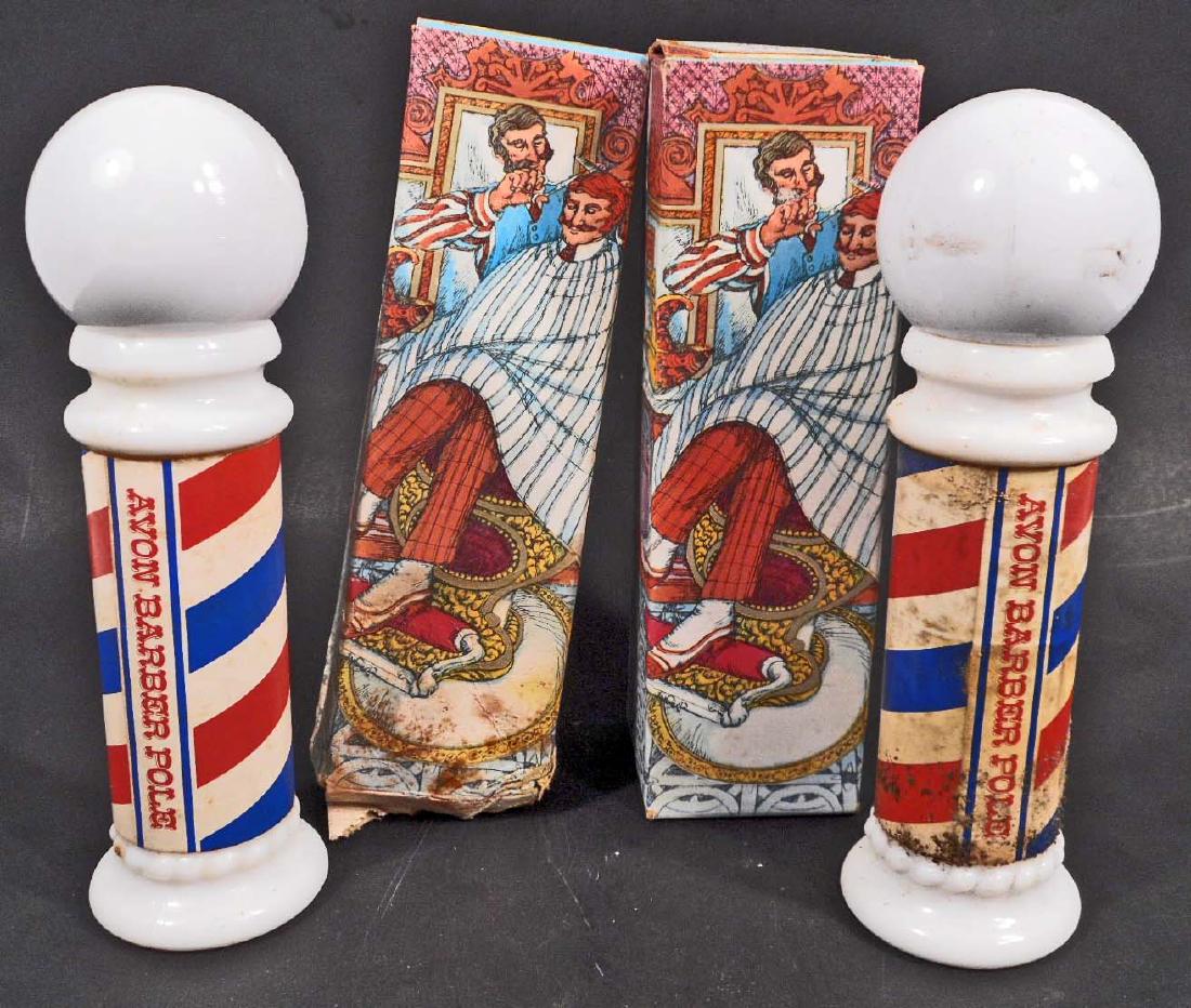 LOT OF 2 VINTAGE AVON BARBER POLE COLLECTIBLE COLGNE: In the original boxes