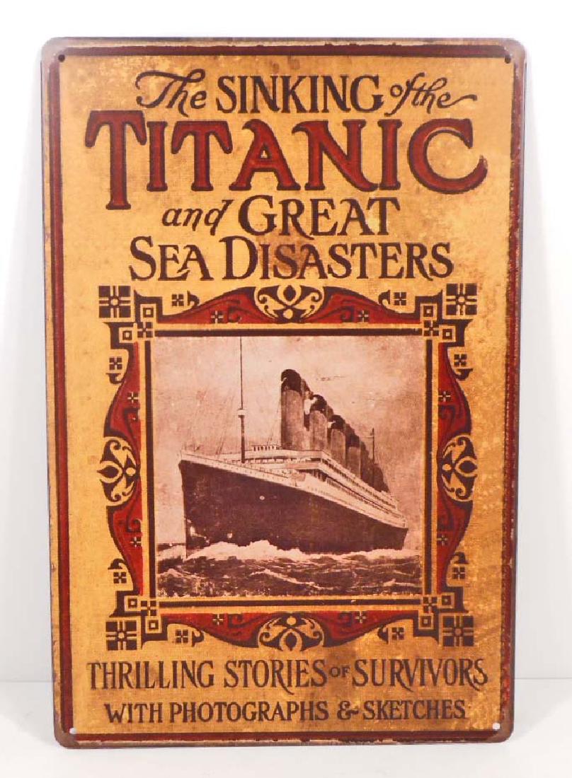 THE SINKING OF THE TITANIC AND OTHER DISASTERS METAL: Approx. 8" x 12"