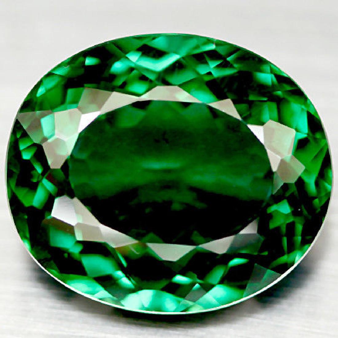 20.53 CT AAA! GREEN AFRICAN QUARTZ OVAL (1 of 1)
