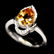 EXTREME! REAL! 7 X 9 mm. GOLDEN YELLOW CITRINE & WHITE