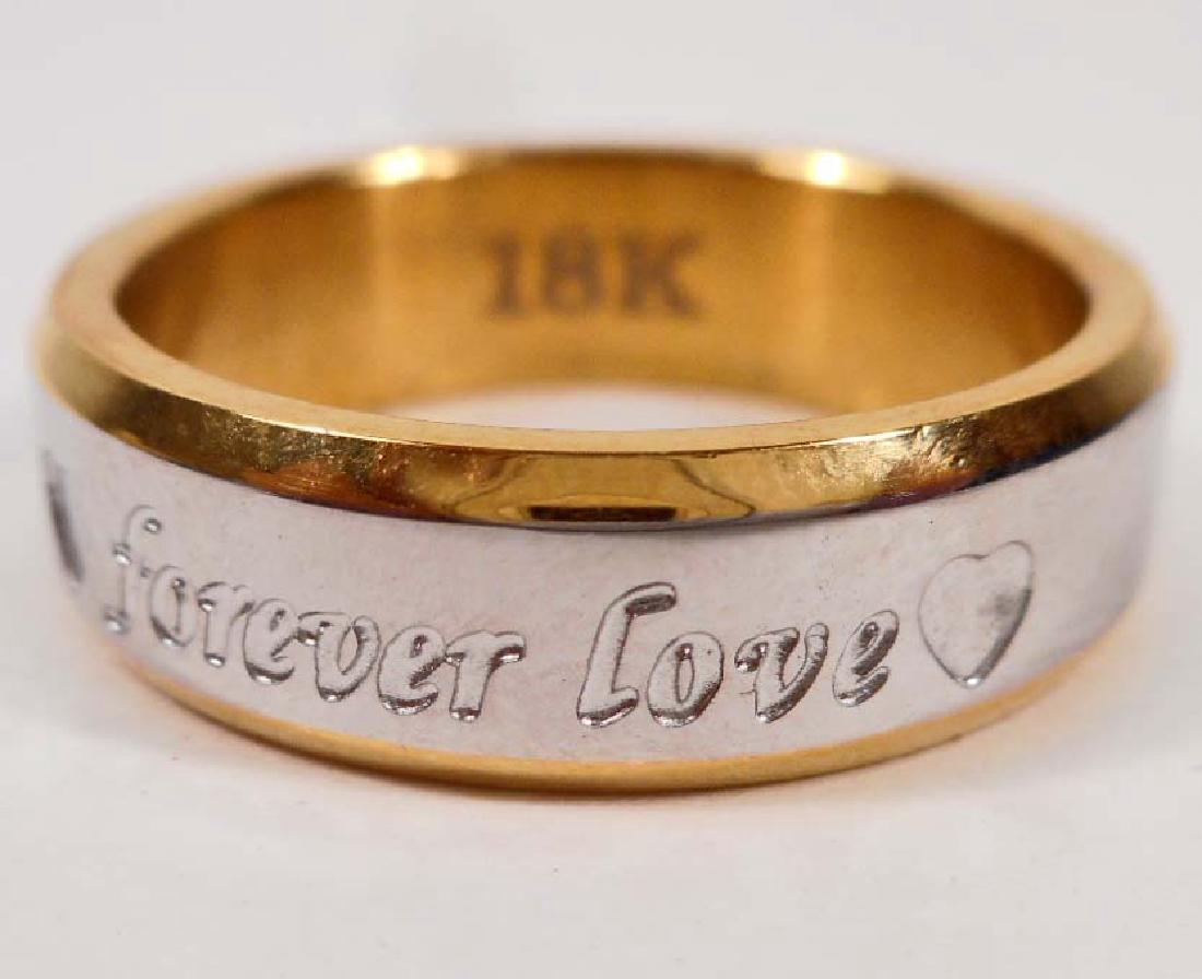 FOREVER LOVE ENGRAVED 18K GOLD FILLED RING BAND - SZ. 8 (1 of 1)