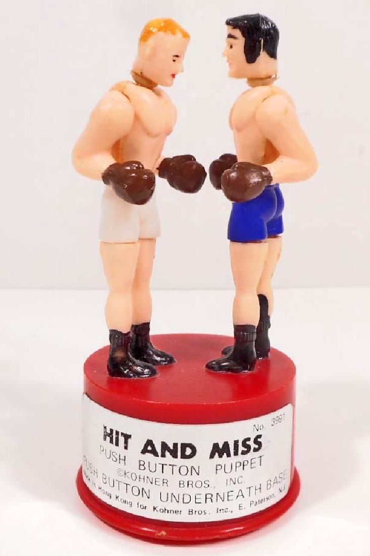 VINTAGE HIT AND MISS BOXERS PUSH BUTTON PUPPETS: Kohner Bros.