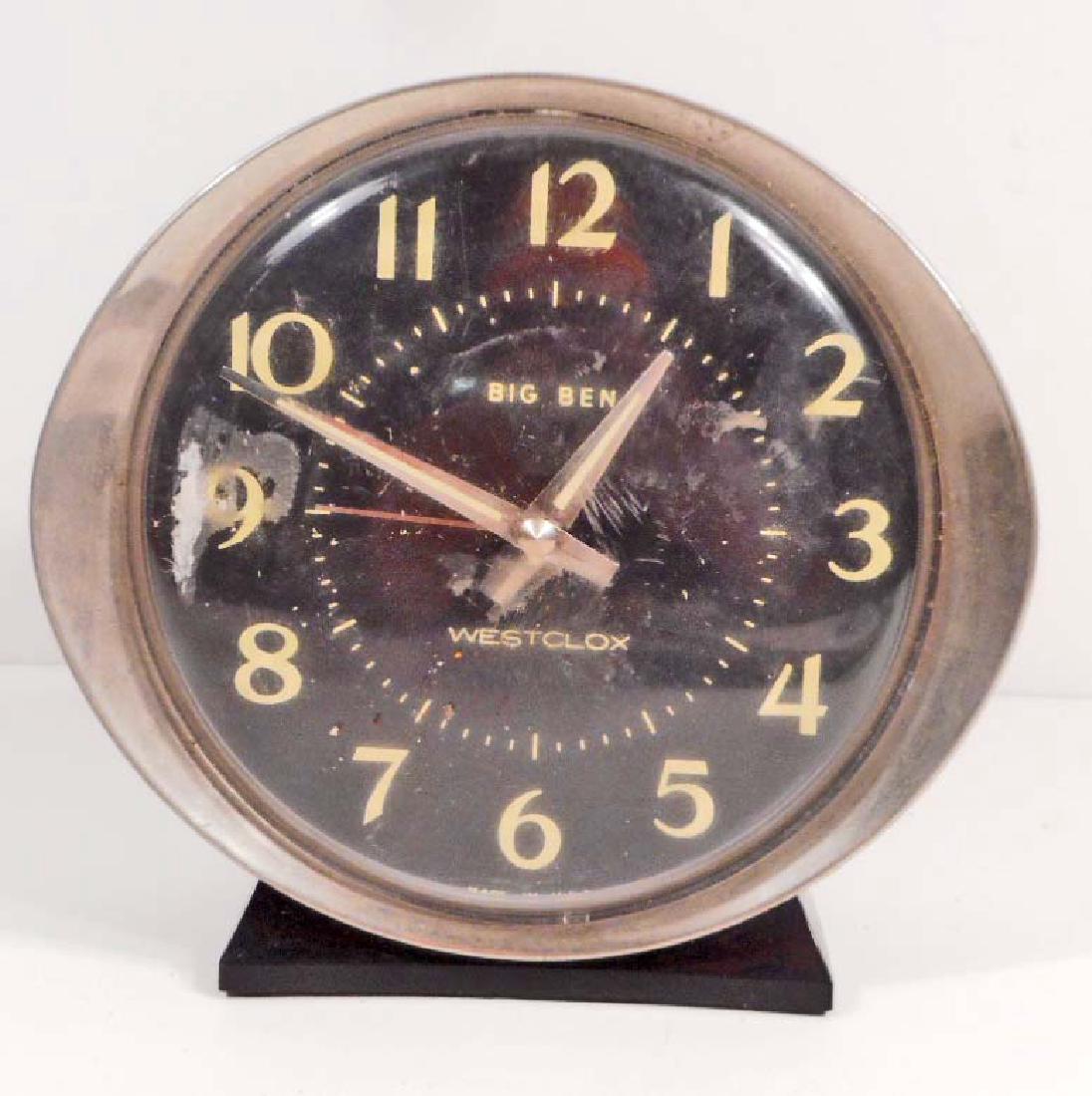 VINTAGE WESTCLOX BIG BEN ALARM CLOCK: Black Face