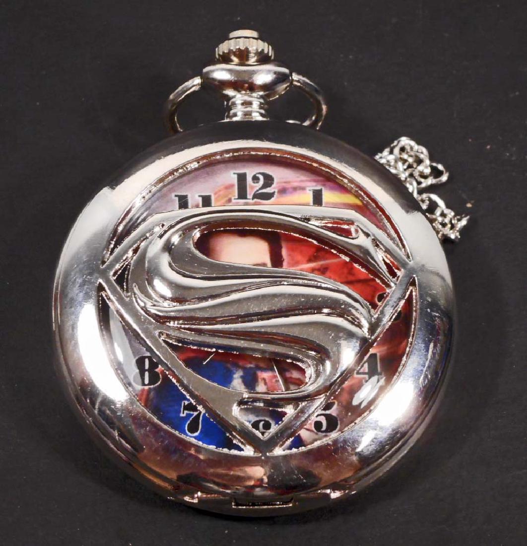 SUPERMAN STEAMPUNK POCKET WATCH W/ CHAIN: N/A