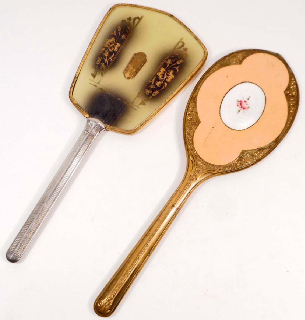 LOT OF 2 VINTAGE DRESSER HAND MIRRORS: longest One (1) is 13" long