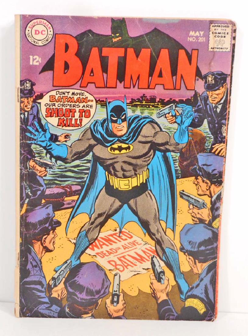 1968 BATMAN #201 COMIC BOOK W/ 12 CENT COVER: N/A