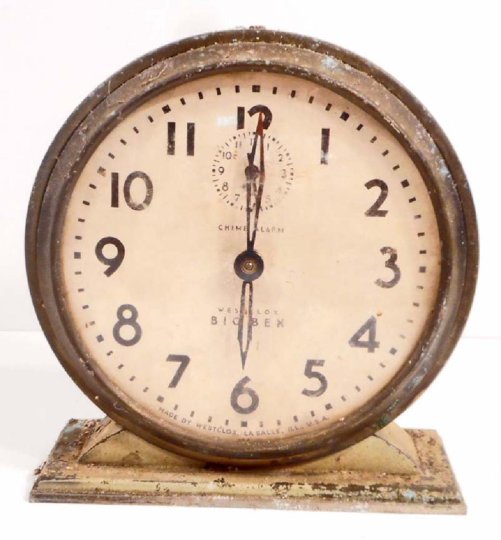 VINTAGE WESTCLOX BIG BEN ALARM CLOCK WITH CHIME ALARM: Metal Case